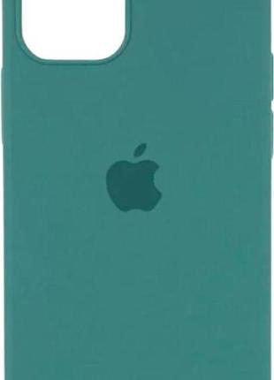 Силиконовый чехол с закрытым низом apple iphone 15 silicon case #61 army green