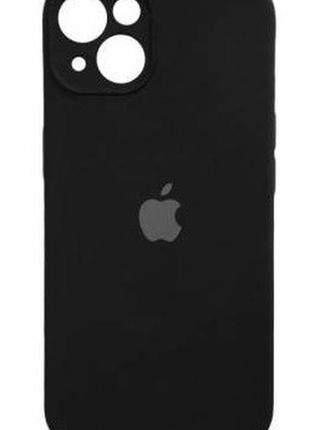 Силіконовий чохол із закритим низом та камерами iphone 13 silicon case #18 black