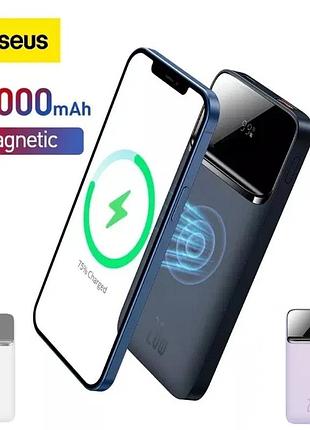 Повербанк baseus magsafe 20w магнітний power бездротова заряджання iphone