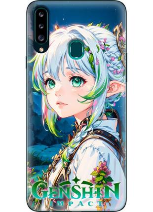 Чехол силиконовый с картинкой на samsung galaxy a20s (a207) (аниме находа геншин, anime nahida genshin)