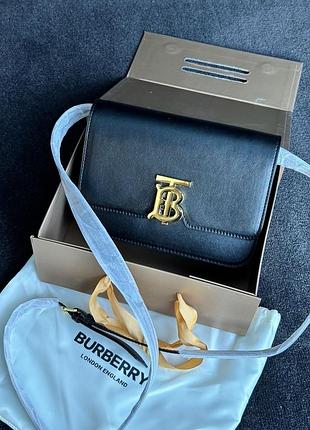 Шкіряна сумка burberry calfskin mini tb bag black