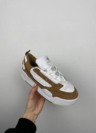 👟 кросівки  adidas originals adi2000 white brown       / наложка bs👟2 фото