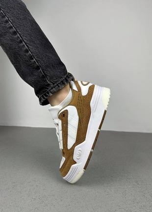 👟 кроссовки adidas originals adi2000 white brown / наложка bs👟8 фото