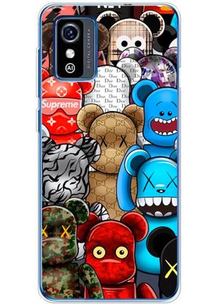 Чохол силіконовий з картинкою на zte l9 (ілюстрація кавс, kaws)