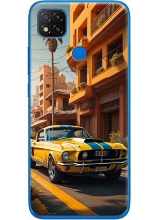 Чохол силіконовий з картинкою на xiaomi redmi 9c (машина ford mustang)