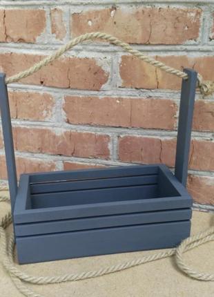 Деревянный ящик для цветов, декора, подарков