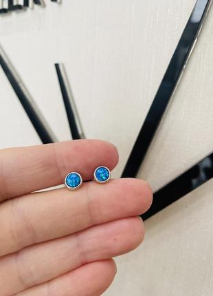 Срібні сережки з опалом 925 проба