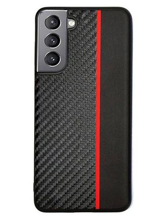 Чехол накладка primolux cfc для samsung galaxy s21 plus (sm-g996) - black&red