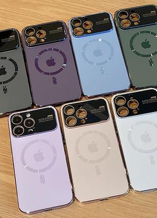 Стеклянный чехол для iphone 14 (deep purple) 2