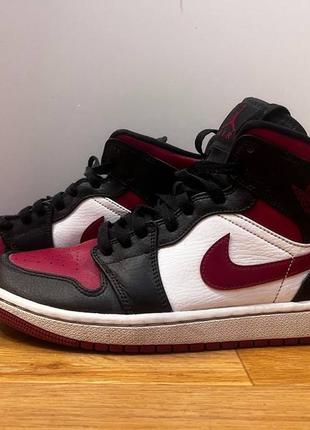 Nike air jordan 1 mid “bred toe”  чоловічі 41 розмір оригінал ( привезені з закордону)