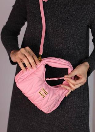 Miu miu wander matelassé nappa hobo