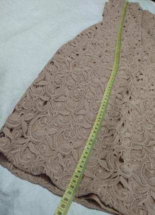 Тихое великолепие кружевное платье пудровый нюдовый zara