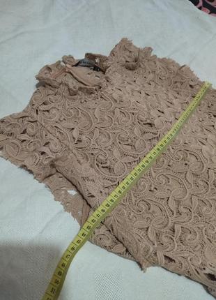 Тихое великолепие кружевное платье пудровый нюдовый zara