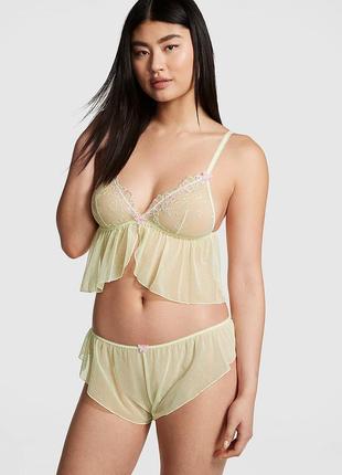 Сетчатая пижама с вышивкой victoria's secret pink