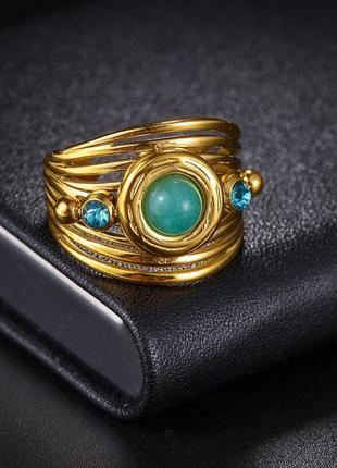 Тренд медична нержавіюча сталь позолота 18к золотисте жіноче кільце каблучка