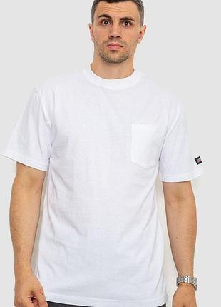 Футболка чоловіча однотонна, колір білий, 238r57832