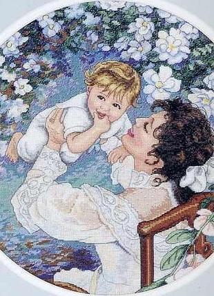 Набір для вишивання за нанесеною на канву схемою "mother's love" . aida 14ct printed, 47*47 см