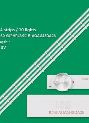 Підсвітка  lb-gm3030-gjphp434x10aus2-x 43pbb9 gj-2k18-430-d310-v2