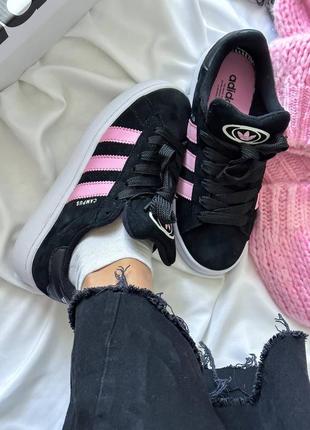 Жіночі кросівки adidas campus black/pink