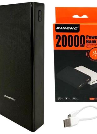 Павербанк для телефону pineng pn-555 на 20000 mah чорний / портативний зарядний пристрій