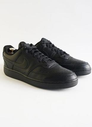 Черные кожаные кроссовки nike court vision ромир 42-43