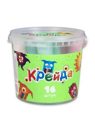 Детский набор мел большой круглый strateg 50103 в ведре 16 nia-mart