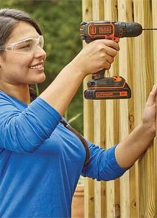 Дрель-шуруповерт аккумуляторная black+decker bdcdc18b (spb) 4