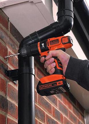 Дрель аккумуляторная ударная black+decker bdch188n (spb) 4