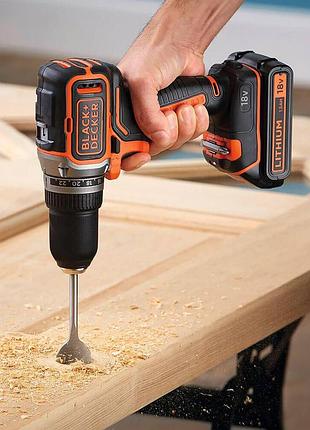 Дрель-шуруповерт аккумуляторная бесщёточная black+decker bl186n (spb) 4