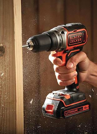 Дрель-шуруповерт аккумуляторная бесщёточная black+decker bl186n (spb) 3