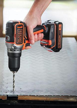 Дрель-шуруповерт аккумуляторная бесщёточная black+decker bl186n (spb) 5
