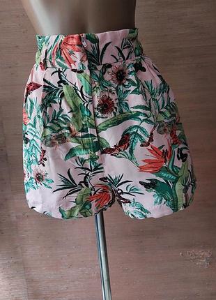 🩷🪻💚 невероятно классные легкие шортики принт бабочки цветка
