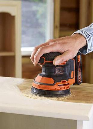 Шлифмашина эксцентриковая аккумуляторная black+decker bdcros18 (spb) 4