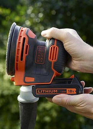 Шлифмашина эксцентриковая аккумуляторная black+decker bdcros18 (spb) 7