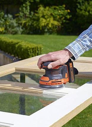 Шлифмашина эксцентриковая аккумуляторная black+decker bdcros18 (spb) 3