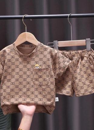 Трикотажний літній костюмчик для малюків