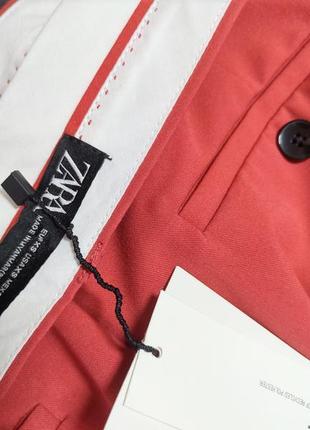 Распродажа!!! лёгкие клубничные брюки полной длины от zara оригинал5 фото