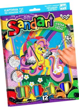 Фреска из песка своими руками sa-01 sandart пони nia-mart