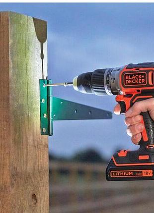 Дрель-шуруповерт ударная бесщеточная аккумуляторная black+decker bl188n (spb) 5