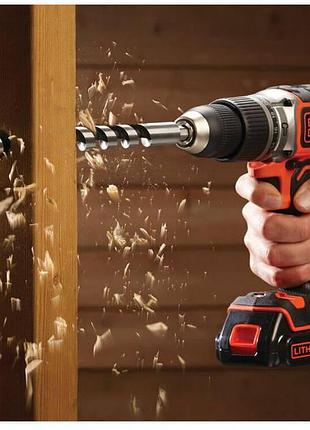Дрель-шуруповерт ударная бесщеточная аккумуляторная black+decker bl188n (spb) 3