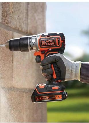 Дрель-шуруповерт ударная бесщеточная аккумуляторная black+decker bl188n (spb) 6