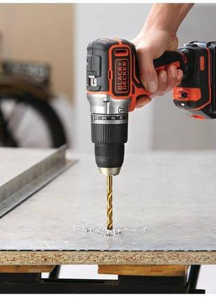 Дрель-шуруповерт ударная бесщеточная аккумуляторная black+decker bl188n (spb) 7