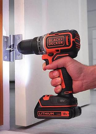 Дриль-шурупокрут акумуляторний безщітковий black+decker bl186kb 5