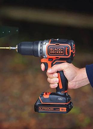 Дриль-шурупокрут акумуляторний безщітковий black+decker bl186kb 3