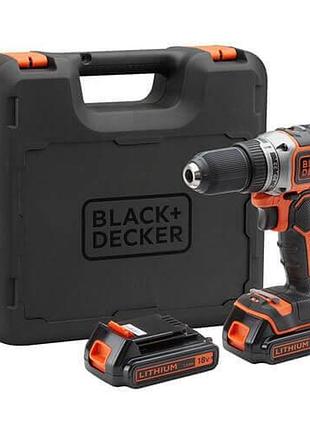 Дриль-шурупокрут акумуляторний безщітковий black+decker bl186kb 8
