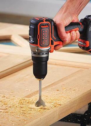 Дриль-шурупокрут акумуляторний безщітковий black+decker bl186kb 6