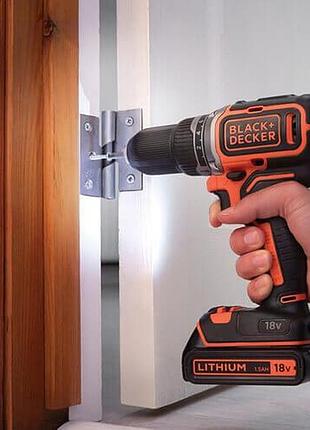 Дриль-шурупокрут акумуляторний безщітковий black+decker bl186kb 10