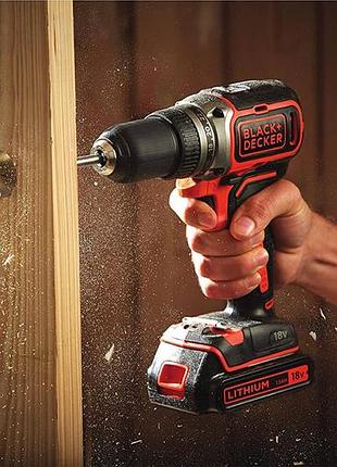 Дриль-шурупокрут акумуляторний безщітковий black+decker bl186kb 4