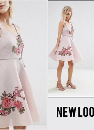 Платье воздушное с вышивкой new look