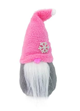 Новорічний гном маленький рожевий, 15*7, тм стратег, україна